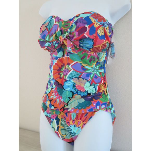 Bleu Rod Beattie Women Sz 8 Multicolor Jungle Book 1-Pc Strapless Swimsuit $129+ - Picture 3 of 7